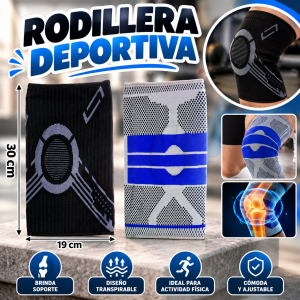 Rodillera deportiva de 30 x 19 cm, ideal para brindar soporte durante actividades físicas. Venta por mayoreo