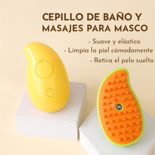 Cepillo de vapor eléctrico recargable para perros y gatos, de silicón masajea y desenreda el pelaje. Portátil, fácil de usar y perfecto para el cuidado diario de tus mascotas. Venta por mayoreo 13182