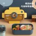 Lonchera hermética con compartimentos y cubiertos incluidos, tupper portátil de plástico resistente, ideal para lunch y comidas, venta por mayoreo 1338