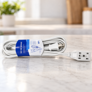 Extensión Eléctrica Blanca para Interiores de 15FT con Tomacorrientes Resistentes – Por Mayoreo