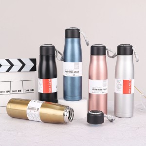 Botella Térmica de Boca Con córdon, capacidad de 500 ml en Colores Surtidos por Mayoreo