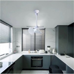 Ventilador de techo moderno de 3 aspas con diseño compacto y elegante, Ideal para cocina, sala o recámara, Mayoreo 13607-1