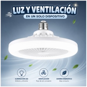 Lámpara LED con Ventilador de Rosca E27 por mayoreo