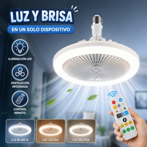 Lámpara LED con Ventilador y Control Remoto por mayoreo