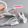 Ventilador con clip para cama o mesa, brazo flexible y conexión con cable, ideal para espacios reducidos, venta por mayoreo 13607-4