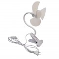 Ventilador con clip para cama o mesa, brazo flexible y conexión con cable, ideal para espacios reducidos, venta por mayoreo 13607-4