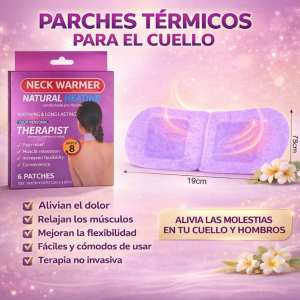 Parche térmico para cuello con calentamiento natural, 6 piezas de 19x7.8 cm, efecto hasta 8 horas, cómodo y flexible. Venta por mayoreo 14194