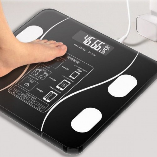 Báscula inteligente con Bluetooth y USB para baño y control corporal venta por mayoreo 14613-5