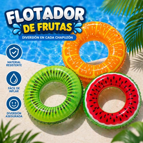 Flotador Inflable de Frutas 100 cm por mayoreo