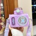 Divertida botella para niños con diseño de camara fotografica icluye correa ajustable par llevarla colgada y boquilla abatible a prueba de derrames  venta al por mayor  1536