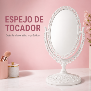 Espejo ovalado de mesa con marco decorativo por mayoreo