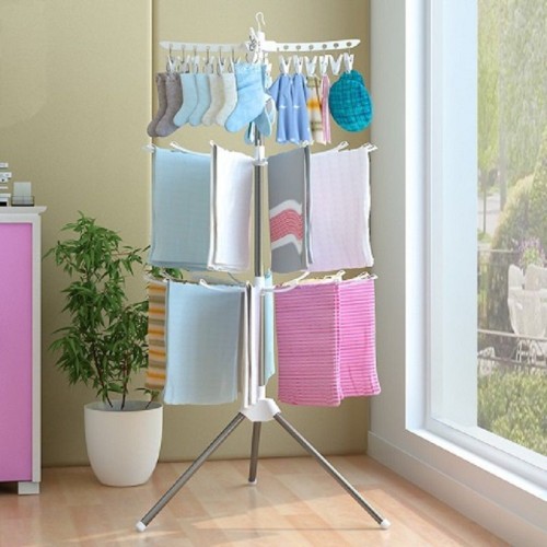 Tendedero plegable para ropa interior con múltiples ganchos. Ideal para secar prendas pequeñas en casa. Venta por mayoreo