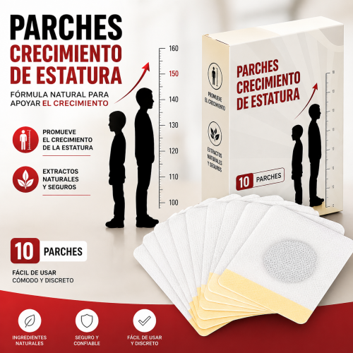Parche de crecimiento corporal en presentación práctica. Ideal para cuidado personal y bienestar. Venta por mayoreo