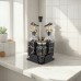 Set de cocina con 2 botellas dispensadoras de vidrio y 2 frascos para especias, diseño mármol negro con detalles dorados Venta al por mayor 16071-8