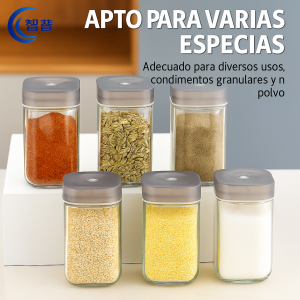 Set de frascos de vidrio con tapa dosificadora ajustable, ideales para almacenar condimentos, especias o azúcar. Su diseño hermético evita fugas y mantiene los ingredientes frescos Venta al por mayor  16071-9