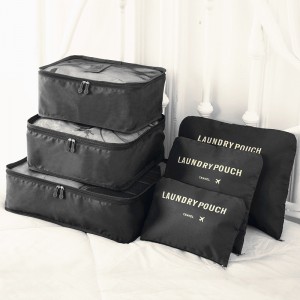Set de bolsas organizadoras de viaje de 6 piezas. Ideal para maletas y ropa. Ahorra espacio y organiza fácilmente. Colores variados. Venta por mayoreo