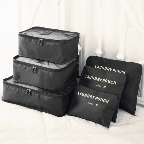 Set de bolsas organizadoras de viaje de 6 piezas. Ideal para maletas y ropa. Ahorra espacio y organiza fácilmente. Colores variados. Venta por mayoreo