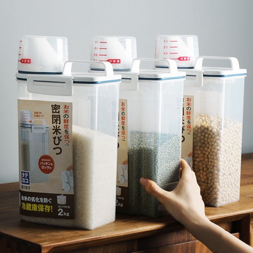 Contenedor hermético de plástico para almacenar cereales al por mayor 1692443