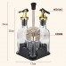 Estante giratorio juego de 5 piezas tarro de condimentos y botellas dispensadoras de aceite para cocina al por mayor 1692483
