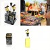 Estante giratorio juego de 5 piezas tarro de condimentos y botellas dispensadoras de aceite para cocina al por mayor 1692483