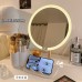 Espejo de maquillaje LED con organizador integrado para tocador mayoreo 1693082