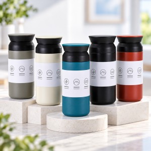 Termo de Viaje de 500 ml con Tapa Plana en Colores Surtidos por Mayoreo