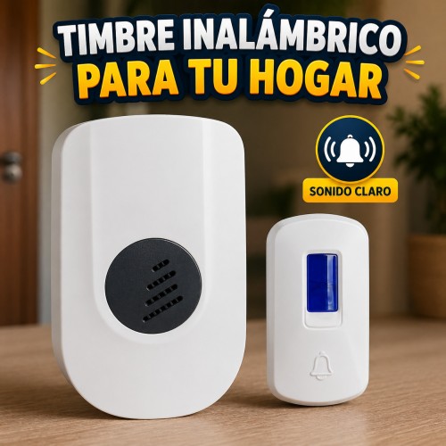 Timbre inalámbrico Lishan, fácil de instalar. Ideal para casa, oficina o negocio. Venta por mayoreo 17258-6