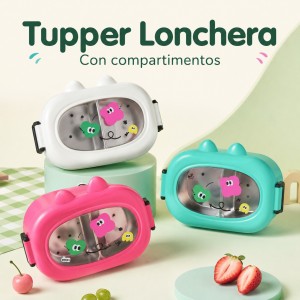 Tupper Divertido para Alimentos con Compartimentos por Mayoreo