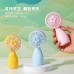Mini ventilador portátil recargable usb con diseño colorido y base estable, ideal para escritorio, bolso o viaje, mayoreo 17266-2