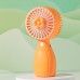 Mini ventilador portátil recargable usb con diseño colorido y base estable, ideal para escritorio, bolso o viaje, mayoreo 17266-2