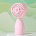 Mini ventilador portátil recargable usb con diseño colorido y base estable, ideal para escritorio, bolso o viaje, mayoreo 17266-2