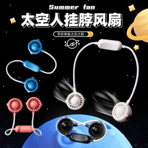 Mini ventilador de cuello usb recargable con aspas dobles, diseño portátil y flexible ideal para uso personal, mayoreo 17273-17