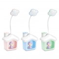 Lámpara de escritorio en forma de casita y sacapuntas, luz led suave, ideal para niños, venta por mayoreo 17273-7