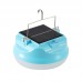 Luz de emergencia solar 100W recargable con gancho, alta potencia 1200mAh luz blanca redonda por mayoreo 17282-11