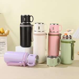 Termo de 600 ml con Infusor de Té, Asa y Colores Surtidos por Mayoreo