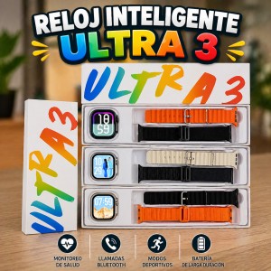 Reloj Inteligente Ultra 3 con Correas Intercambiables por mayoreo