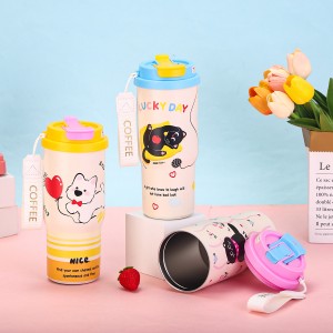 Vaso Térmico para Auto de 750 ml en Acero Inoxidable 304 con Correa, Diseños Surtidos por Mayoreo