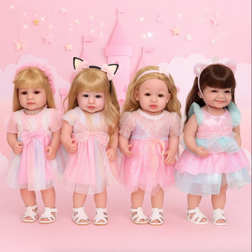 Muñeca realista de 60 cm, tamaño grande tipo bebé – juguete para niñas. Venta por mayoreo 208-51