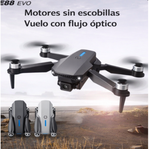 Dron plegable E88 EVO con cámara HD y control remoto, dron con estabilidad aérea, luces LED y vuelo inteligente, ideal para principiantes y fotografía aérea Venta al por mayor 2082-1