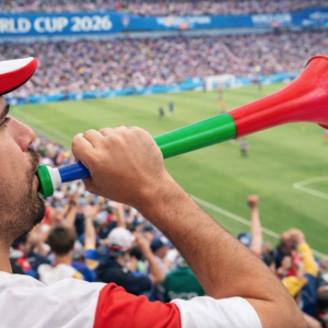 Trompeta de fiesta extensible de 3 secciones, ideal para animar partidos, eventos deportivos y celebraciones de la Copa del Mundo 2026. Venta por mayoreo 2159-7