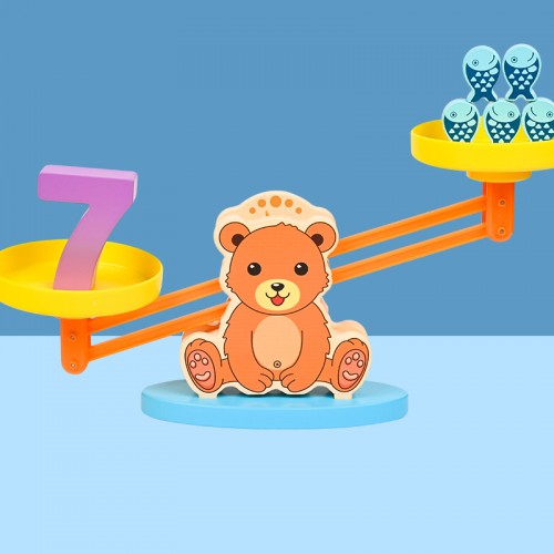 Balanza Didáctica Oso con Números y Peces – Juguete Educativo Infantil Mayoreo  V