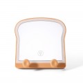 Espejo de Maquillaje con Luz LED en Forma de Pan Tostado 14*14.5cm Touch Sensor y Brillo Ajustable, Mayoreo 2206061300