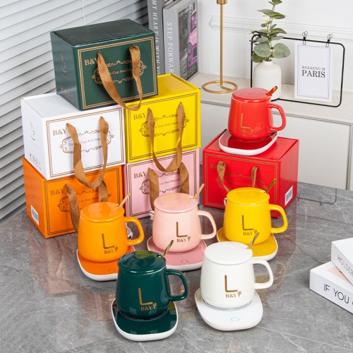 Taza termostática inteligente, posavasos con calefacción de 55 grados. Ideal para regalo de acompañamiento, boda, fiesta. Venta por mayoreo