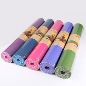 Tapete de yoga TPE antideslizante para ejercicio de 4 mm al por mayor 23526