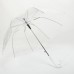 Paraguas Transparente Automático 24" Tipo Hongo con Varilla Negra – Modelo 24019W – Venta por Mayoreo