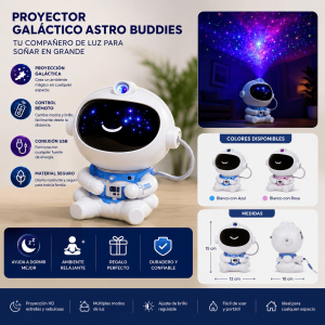 Proyector Galáctico Astronauta LED con Control Remoto por Mayoreo Modelo Astro Buddies