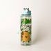 Botella Infantil de Plástico con Popote y Seguro Estampado de Ositos Colores Surtidos Venta por Mayoreo 2567