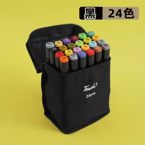 Plumones escolares de varios colores con estuche de 24pzs 2650