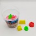 Arena mágica para niños con moldes en cubeta, ideal para juego sensorial y creativo, venta por mayoreo, código 4X24  2707-2