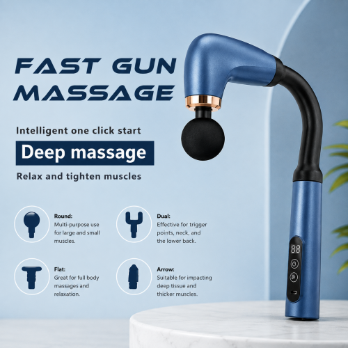 Masajeador portátil con cabezal redondo, brazo curvo y controles integrados, ideal para masaje corporal y relajación muscular. Venta por mayoreo Masajeador portátil con cabezal redondo, brazo curvo y controles integrados, ideal para masaje corporal y relajación muscular. Venta por mayoreo